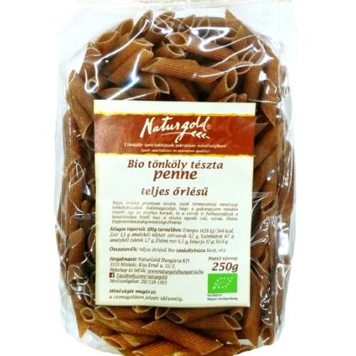 NaturGold Bio tönköly tészta penne, teljes őrlésű, 250g