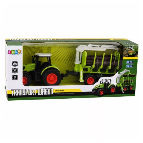 RC Távirányítású traktor erdészeti pótkocsival és rönkfogóval 1:24 172246772 - Távirányítós jármű