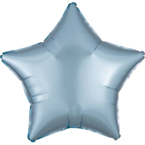 Kék Silk Lustre Pastel csillag fólia lufi 48 cm