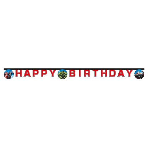 Bosszúállók Evergreen Happy Birthday felirat FSC 2 m 174338931 - Party kellék