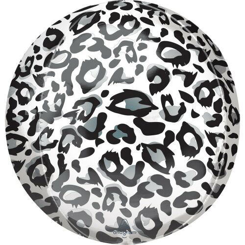 Leopárd mintás Safari gömb fólia lufi 40 cm