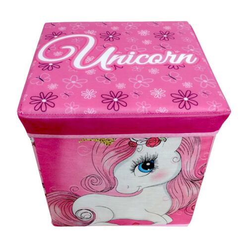 Unikornis Princess játéktároló 30×30×30 cm 174341728 - Játéktároló doboz és zsák