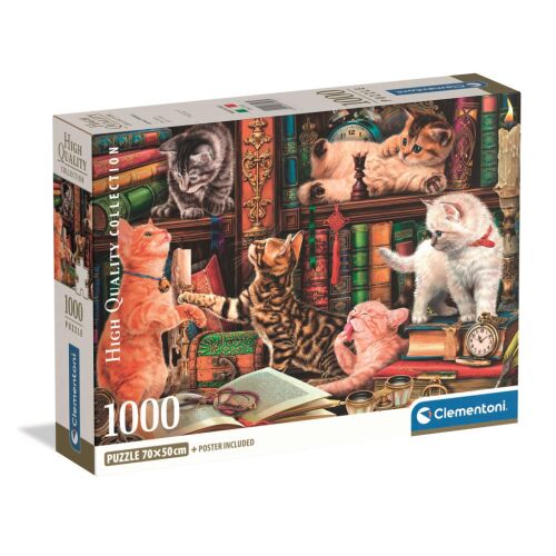 Cicás Curious Whiskers 1000 db-os Compact puzzle Clementoni 174341928 - Játék