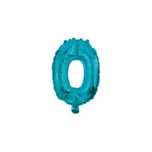 Mini 0-ás Blue szám Fólia lufi 32 cm