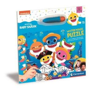 Clementoni Baby Shark Vízvarázsos Puzzle, 15 darabos, oktató játék gyerekeknek - Clementoni