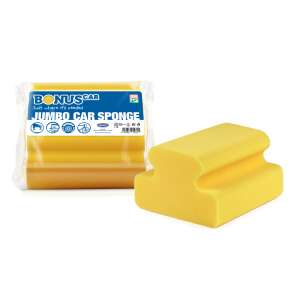 Bonuscar Jumbo Car Sponge, yellow car wash sponge, scratch-free car cleaning, large sponge for car washing - Bonus