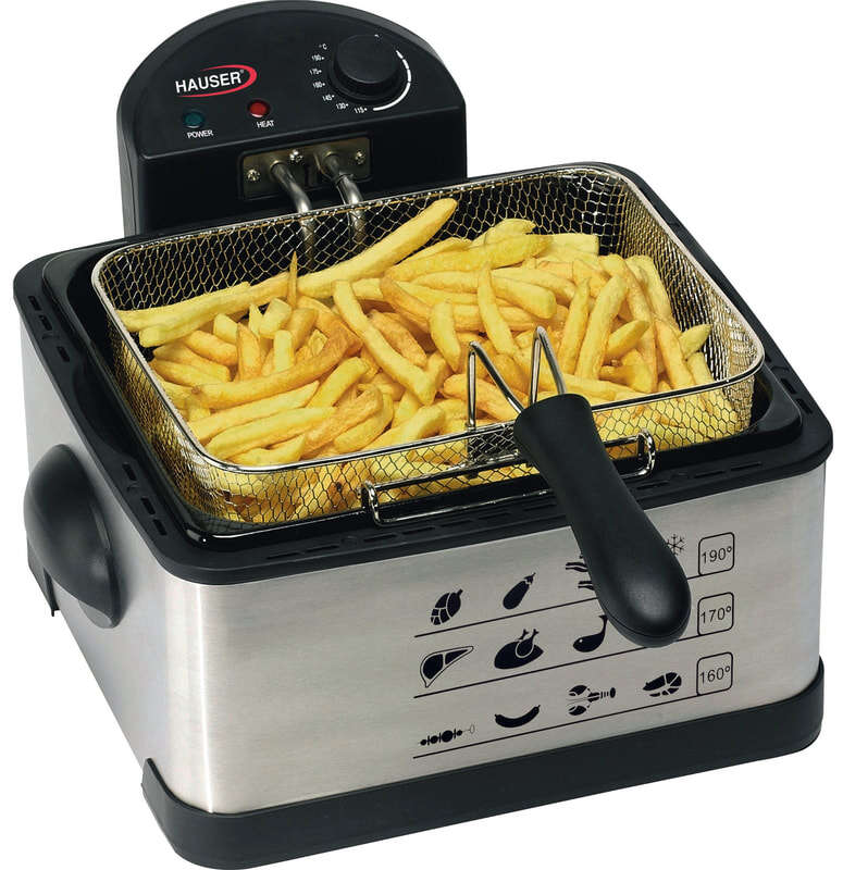 Hauser DFS-430 Olajsütő 2000W - fekete-ezüst