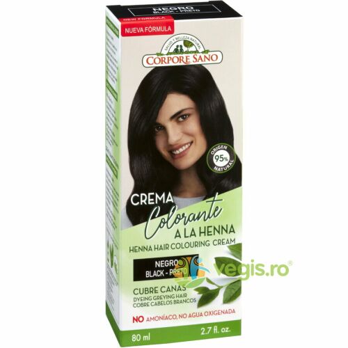 Semipermanens henna krém hajfesték - Fekete 80ml 172679580 - Hajfesték