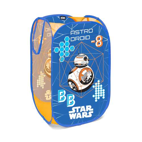 Star Wars BB-8 játéktároló kosár, kék és sárga összecsukható tároló kosár BB-8 mintával