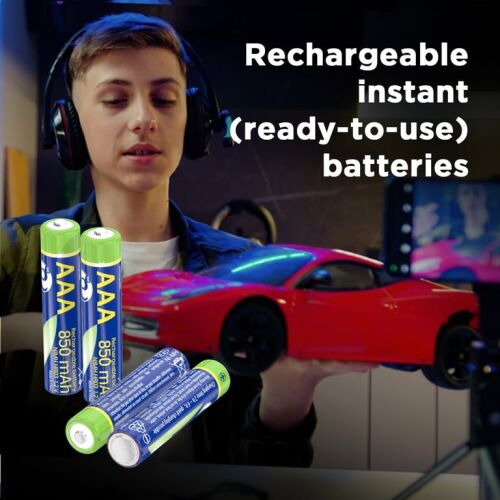 Gembird újratölthető AAA azonnali elemek, 850 mAh, 4 db 172690007 - Elem