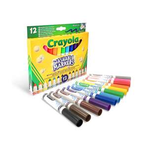 Crayola Waschbare Filzstifte, 12er Pack, breite Linie, waschbar, für Kinder, Bastelbedarf - Filzstifte