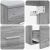 vidaXL Fürdőszobai Szekrény Szett 3 db Szürke Sonoma 136 x 35 x 80 cm 177534885
