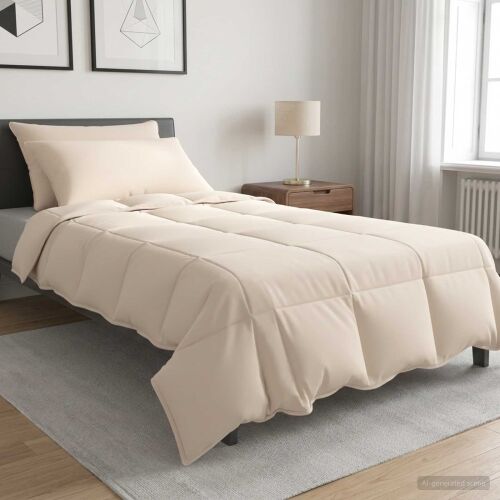 vidaXL Takaró szett 2 db 135 x 220 cm Minden évszak Kapok Szál Bézs 177512570 - Paplan