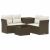 vidaXL Kanapé Szett 6 db Barna és Krémfehér 55 x 55 x 37 cm 177514670