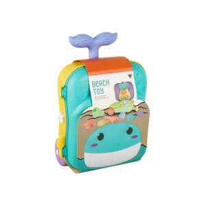 Homokozó și kádjáték bőröndben, valiză de jucării de plajă în formă de balenă cu accesorii - Grădină