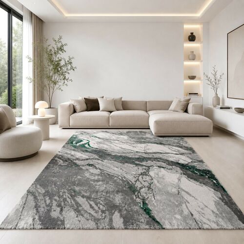 Modern szőnyeg Monaco Lux 4759 Szürke-Zöld 80x250cm