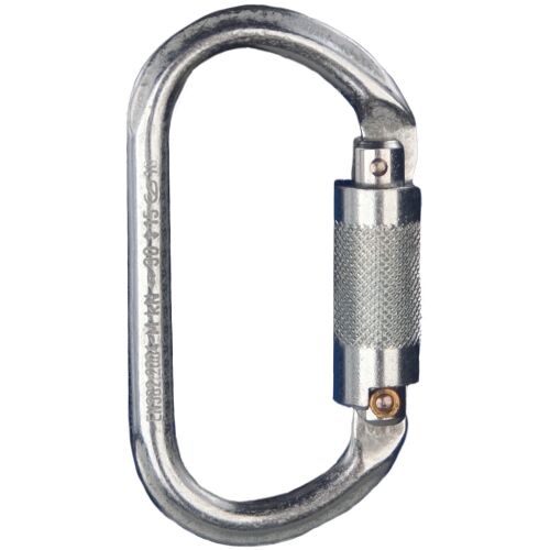 Ovális karabíner twist lock acél/cink 172756231 - Karabíner