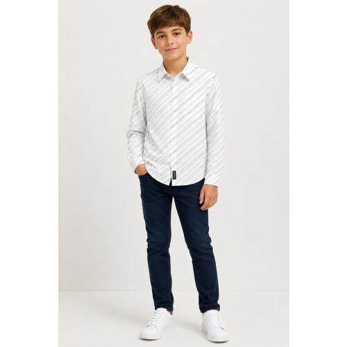 Fiú ing Guess L5RH04 8 éves 128 cm fehér 172758394 - Baba és tipegő
