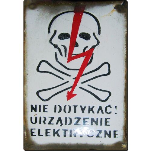ELEKTROMOS BERENDEZÉS TÁBLA 20x28 cm 172915783 - Figyelmeztető tábla