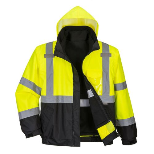 Hi-Vis Prémium 3 az 1-ben bomberdzseki PW_S365YBRS Sárga/Fekete - S méret 172962513 - Láthatósági ruházat