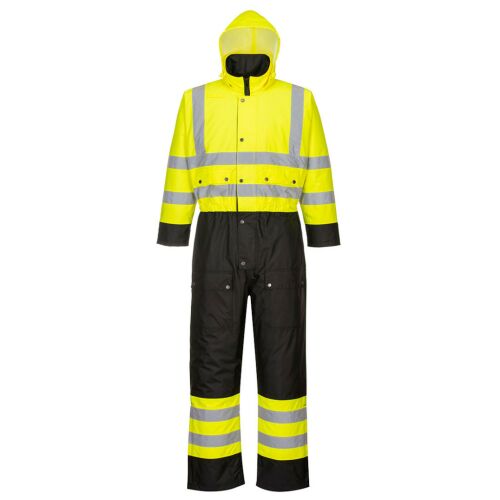 Hi-Vis Contrast bélelt overál PW_S485YBRS Sárga/Fekete - S méret 172962823 - Munkás overál