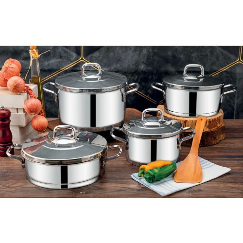 Hermia Pot Set (8 Pieces) Silver Alya4059 172970644 - Edénykészlet