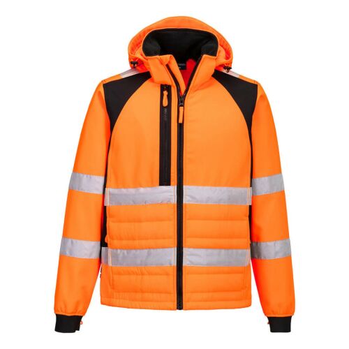WX2 Eco Hi-Vis hibrid kabát PW_CD863OBRS Narancs/Fekete - S méret 172991071 - Láthatósági ruházat