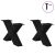 vidaXL dohányzóasztal lábak, 2 db, fekete, 50x(30-31) cm, acél 172993374