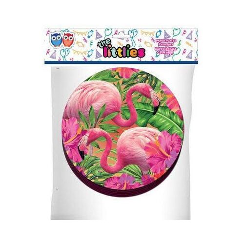 Flamingó papír tányér, 23cm, 6 db/csomag 173002647 - Party teríték