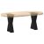 vidaXL dohányzóasztal lábak, 2 db, fekete, 38x(42-43) cm, acél 173008495
