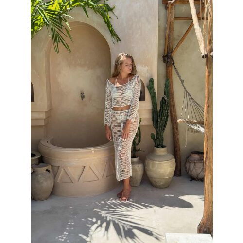 Áttört BOHO BEACH krémszínű szett 173018557 - Női ruha