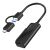 SATA - USB-C/USB-A 2 az 1-ben adapter LogiLink 2.5” SSD HDD 5Gb/s USB 3.2 Gen1 fekete Plug & Play 173021674