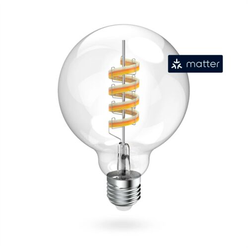 Hama 176644, okos wifi led izzó, matter, e27, globe, rgbw filament, 4,9w 00176644 173045067 - Okoslámpa