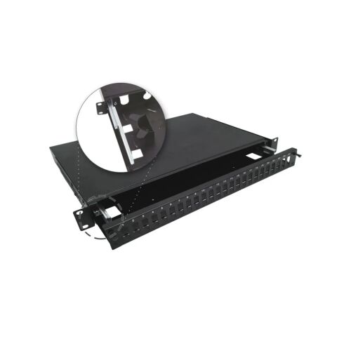 Patch panel teleszkópos 24xSC, Alantec, fekete 173048818 - Patch panel