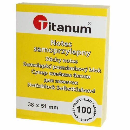 Öntapadós notebook 38x51mm 100K sárga 173054777 - Jelölőcímke