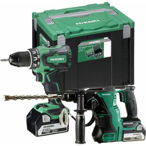 HIT.KOMPLETT 18V KC18DRBL (DS18DBSL+DH18DBL) 2x5,0Ah 173056970 - Akkus szerszámgép szett