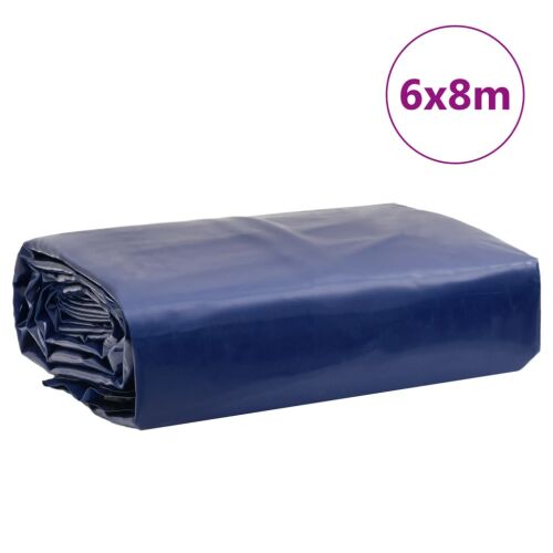vidaXL Ponyva, kék, 6x8 m, 600 /m²