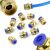 Set of 1/4" 8mm threaded pneumatic quick connectors 10 pcs 173074303