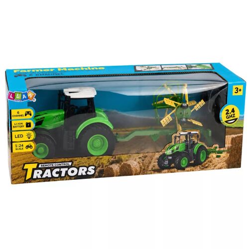 Távirányítós Farm Traktor Gereblyével RC Fények 1:24 173076926 - Távirányítós jármű