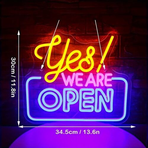 Igen! Nyitva Vagyunk Neon Tábla 177885026 - Információs tábla