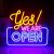 Igen! Nyitva Vagyunk Neon Tábla 177885026