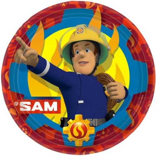 Sam a tűzoltó Fire papírtányér 8 db-os 23 cm 174333773 - Eldobható tányér
