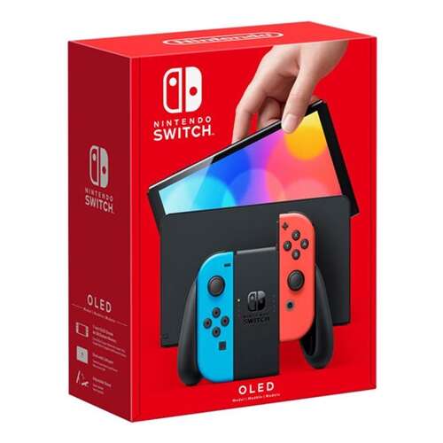 Nintendo Játékkonzol SWITCH (OLED) NEON RED & BLUE (NSH007)