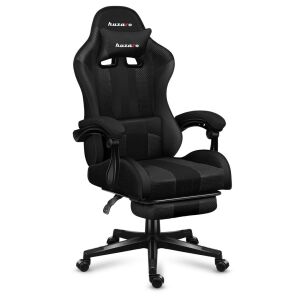 Huzaro Force 4.7 Carbon Mesh fekete gamer szék lábtartóval - Irodabútor