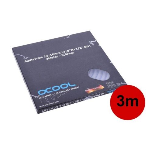 Alphacool AlphaTube HF 13/10 (3/8"ID) cső 3m átlátszó  (59306 / 18413)