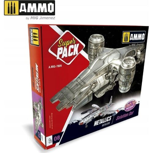 Vallejo Ammo: Super Pack - Metallics Solution Set