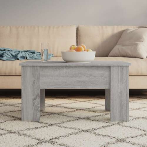 vidaXL szürke sonoma színű szerelt fa dohányzóasztal 79 x 49 x 41 cm 53708924 - Dohányzóasztal