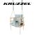 Kruzzel 3-in-1 gray baby swing with wooden frame and safety belt
