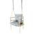 3-in-1 gray baby swing with wooden frame and safety belt