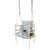 3-in-1 gray baby swing with wooden frame and safety belt